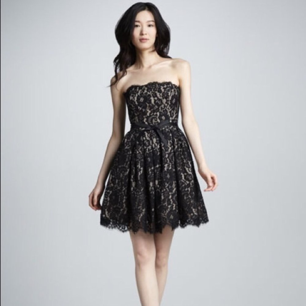 Robert Rodriguez for Neiman Marcus Black Strapless Lace Dress 4
